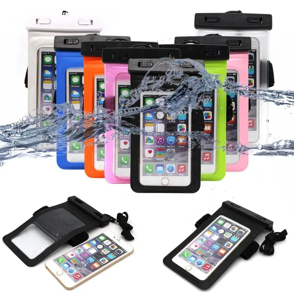 Popular white colored custom waterproof pvc cell phone case