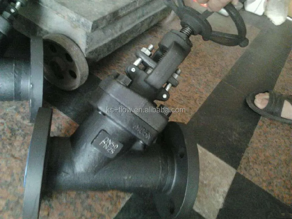 Y Type globe valve drawing