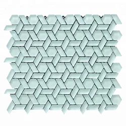Random Kitchen Splashback Hexagon 8mm Thickness Matt Glass Mosaic Tile