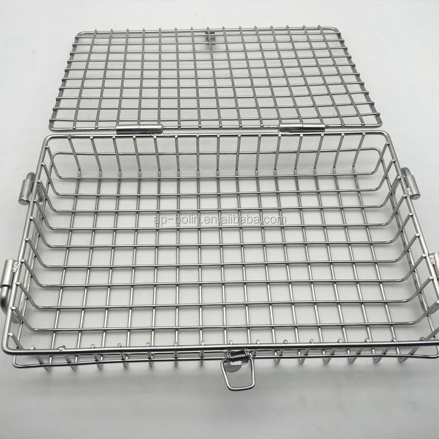 Customized 304 stainless steel wire mesh filter basket drying tray with cover