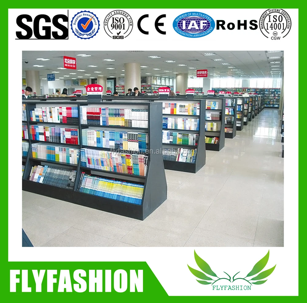 
floor standing metal newspaper rack/library rack design/wooden library bookshelf 