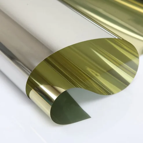 Heat Insulation gold sliver window tint for home membrane thermal building tint film