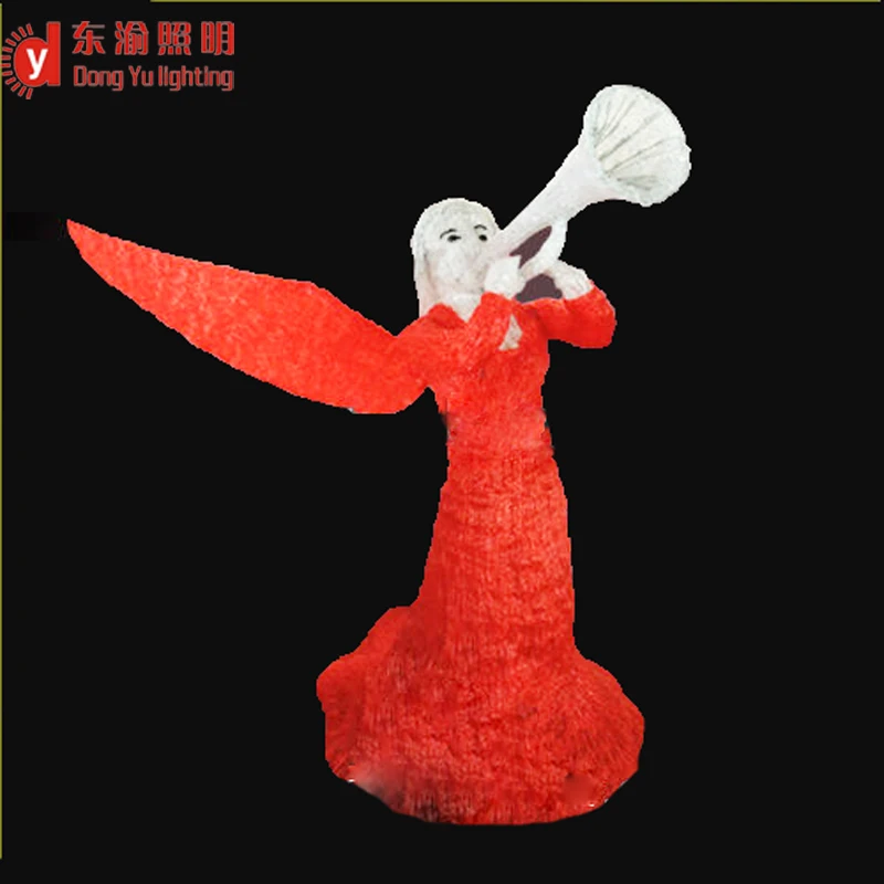 christmas  outdoor decorations 3d ice angel sculpture LED motif light