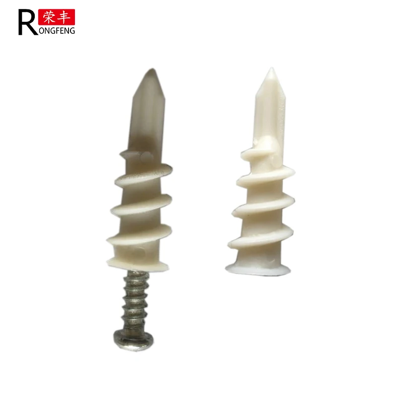 One-piece and split drywall anchors nylon anchor with screw