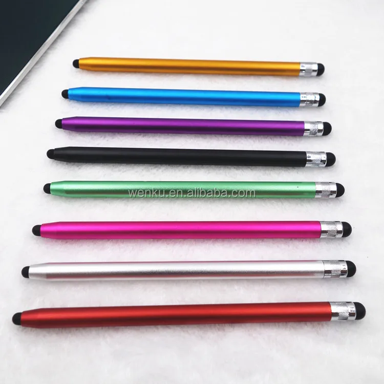 Metal replaceable rubber tip stylus pen pencil stylus touch pen for iPad and iPhone