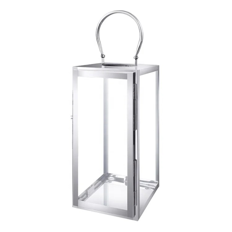 Подсвечник из нержавеющей стали декоративный большой фонарь свадебные центральные части настольные подвесные лампы набор золотых фонарей стеклянное зеркало