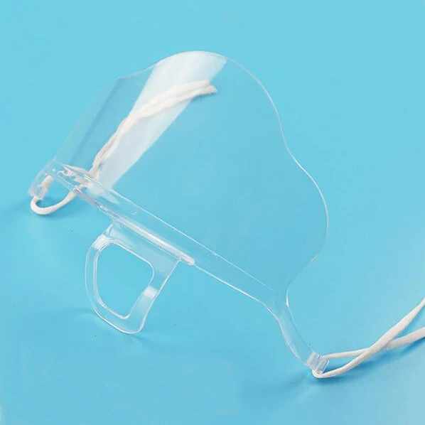 Breathable transparent plastic face mask for restaurant