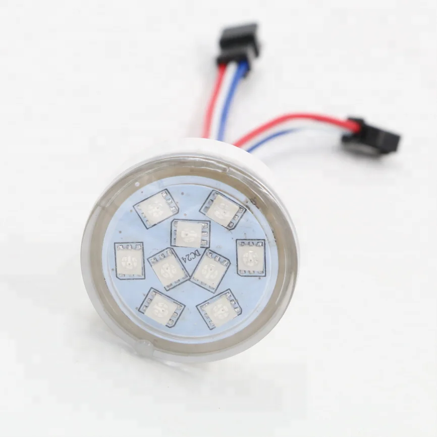 Flat cover 45mm 9LEDs SMD5050 RGB pixel led lights for amusement rides DC12V/24V