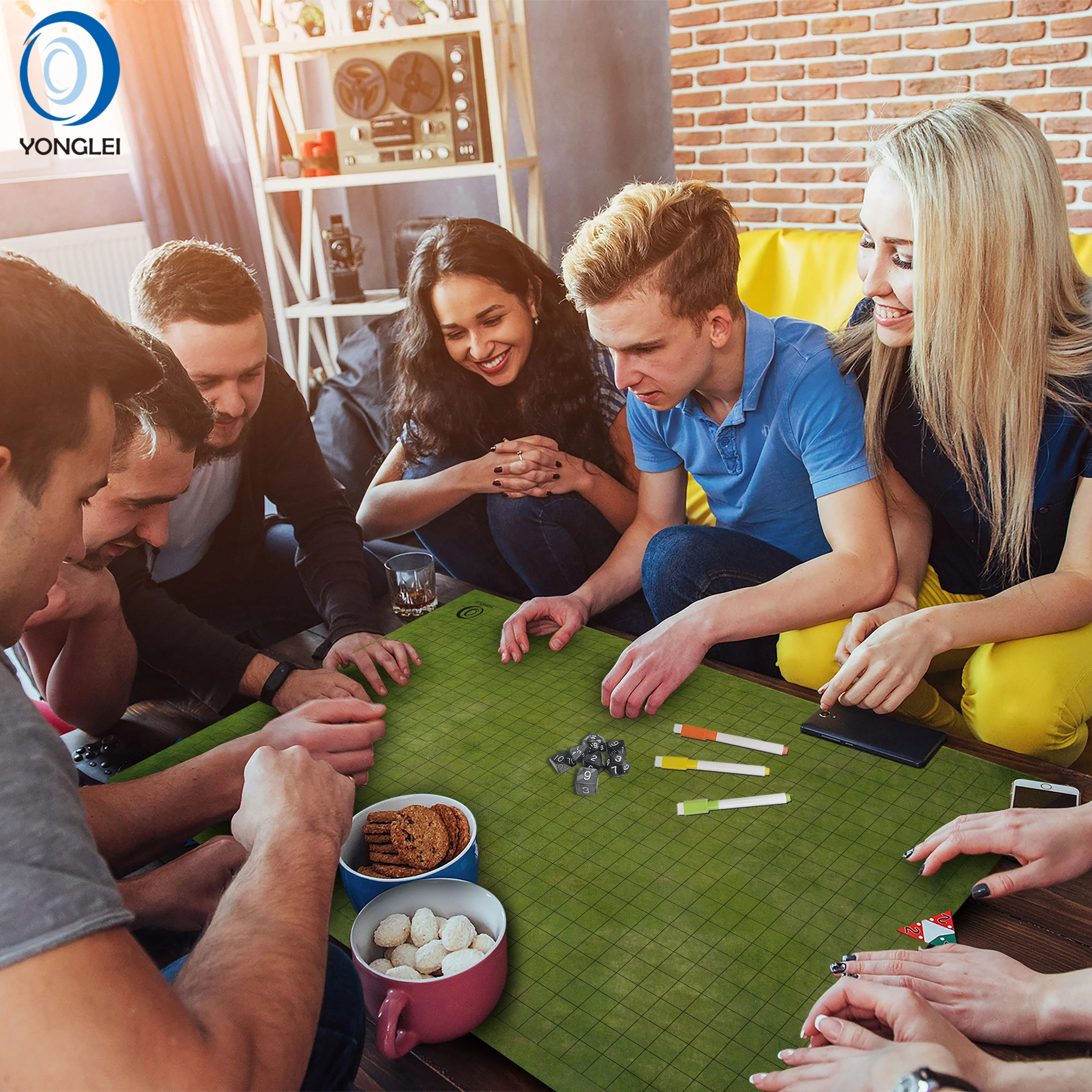 
2.0-1A2 Dry erase role playing game board table game board game mat 