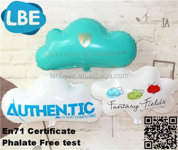 custom air foil cloud shape balloons helium