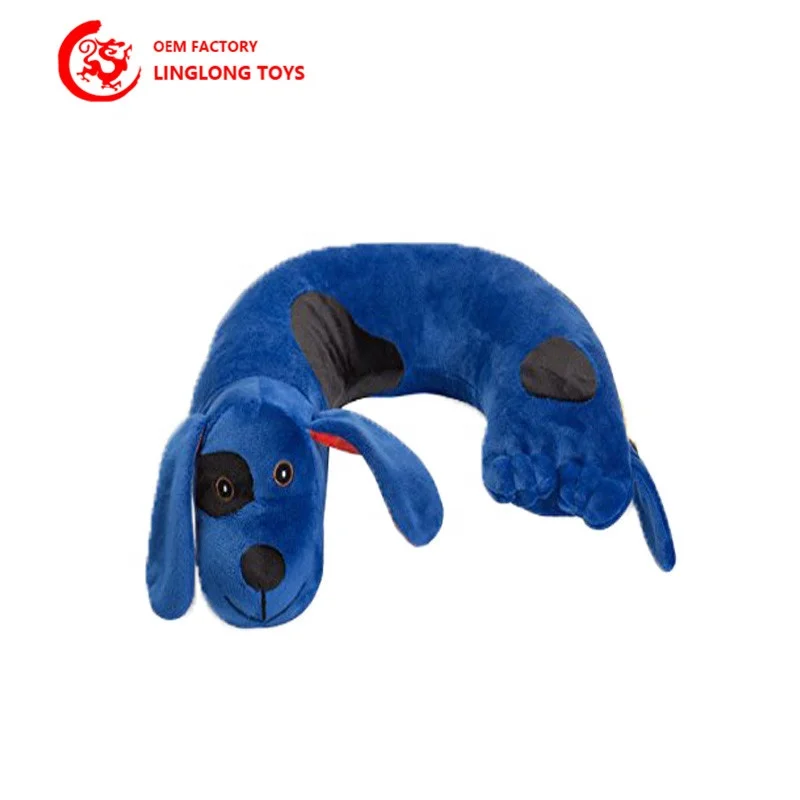 Manufacturer Soft Plush Animal U-shape Pillow Cartoon Animal Neck Plush Pillow Travel Neck Pillow Filled With 100% Polyester