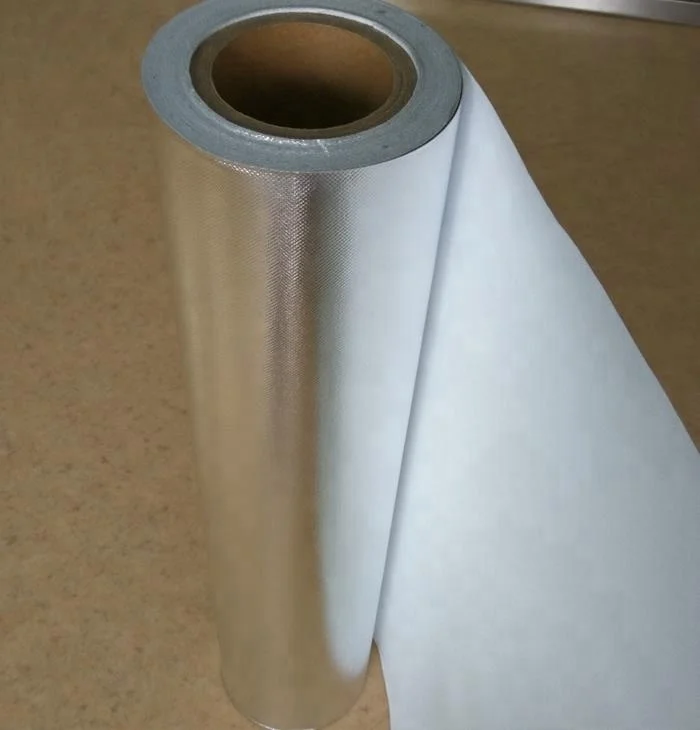 Aluminum foil non woven single side alu foil fiberglass thermal insulation rolls for roof