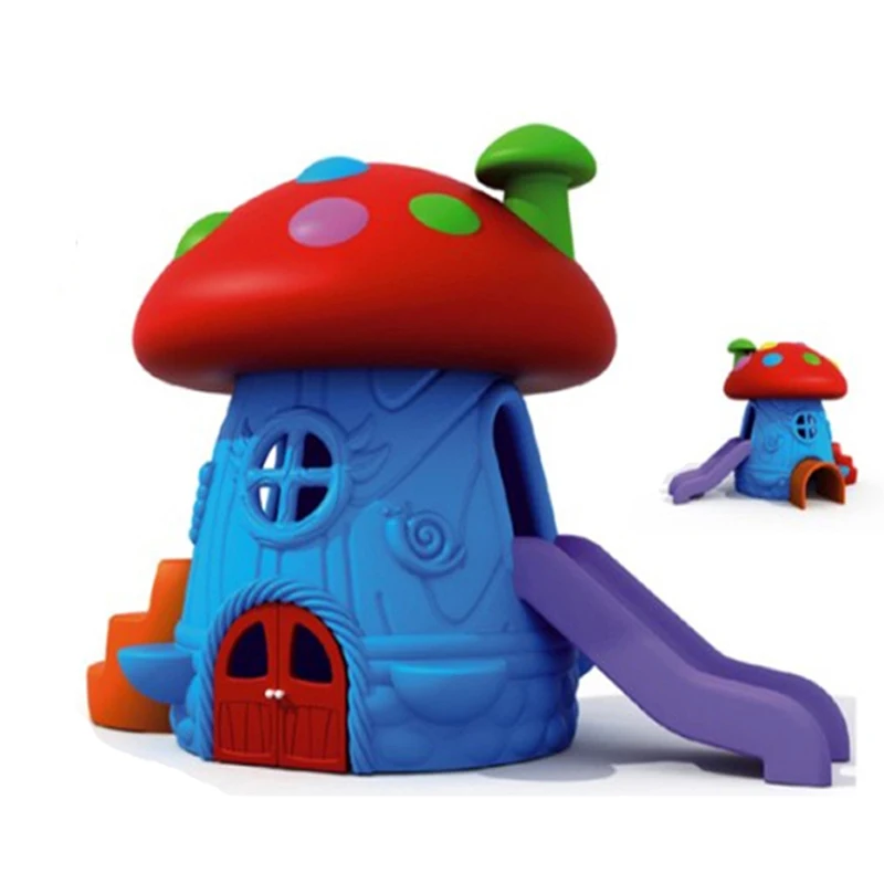 fast delivery outdoor games  plastic slide toys big mushroom kids play house