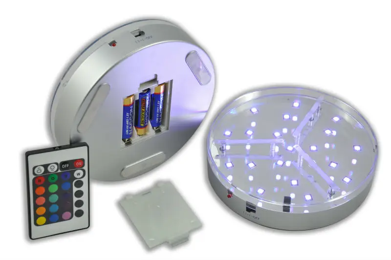 Mirror design surface High Quality Remote Controlled Led Light Base For electric hookah narghile shisha