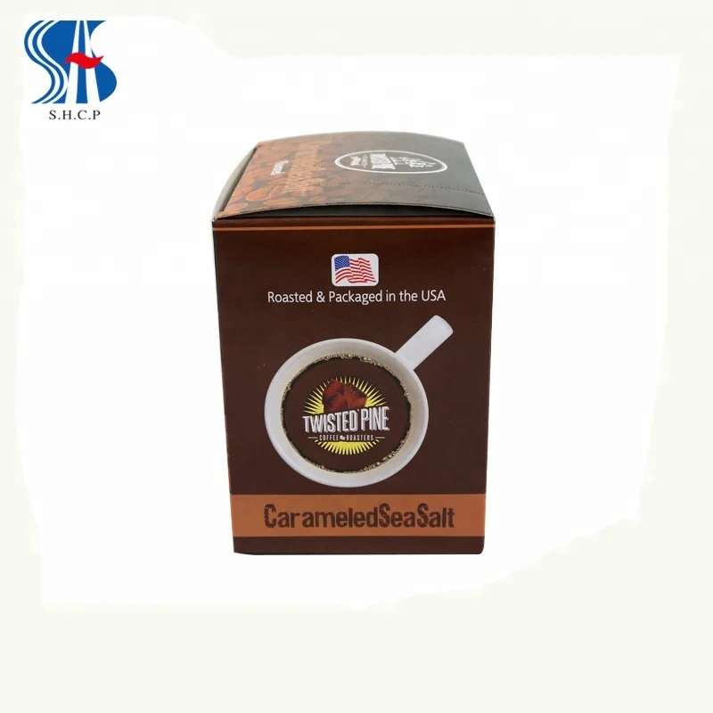 
K-cup designer coffee packaging boxes for 12 count 