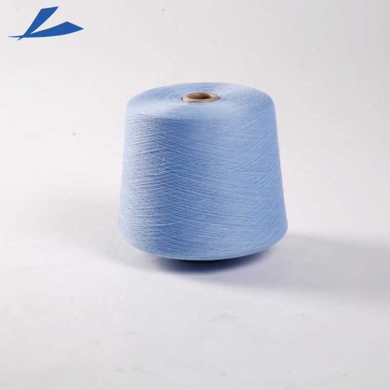 AA GRADE cheap price recycled 100% polyester Spun yarn for knitting and weaving GRS certificated