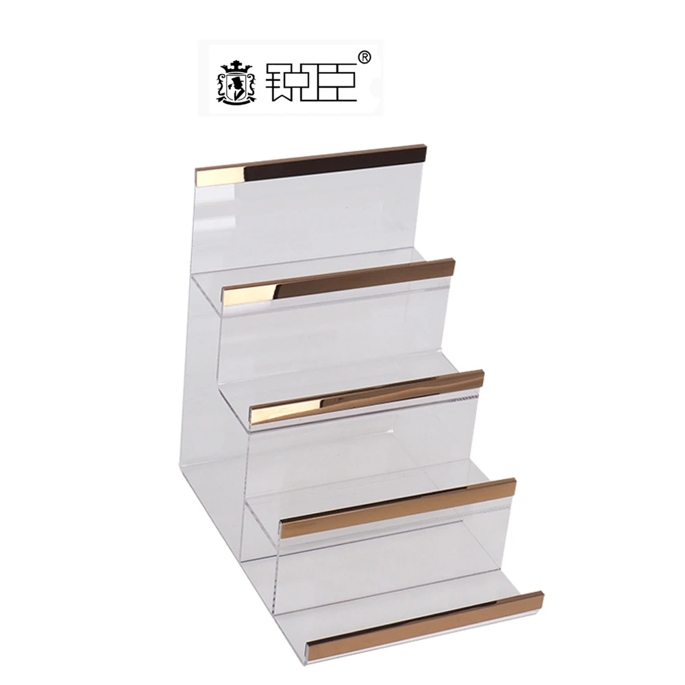 4 tier acrylic wallet display stand rack for women and men wallet