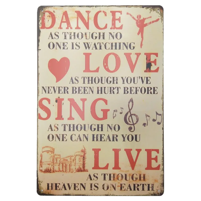 
Myriart tin Signs Bar Pub Home Wall Decor Retro Metal Art Poster Metal Plate Plaques decor tin plate decor art girls 