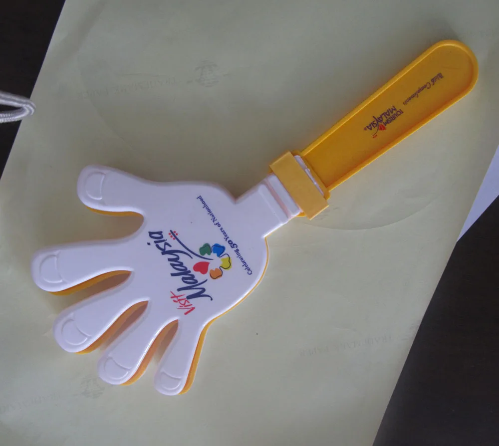 
D114 factory hand clapper stock cheering hand clapper with custom imprint logo for promotion 