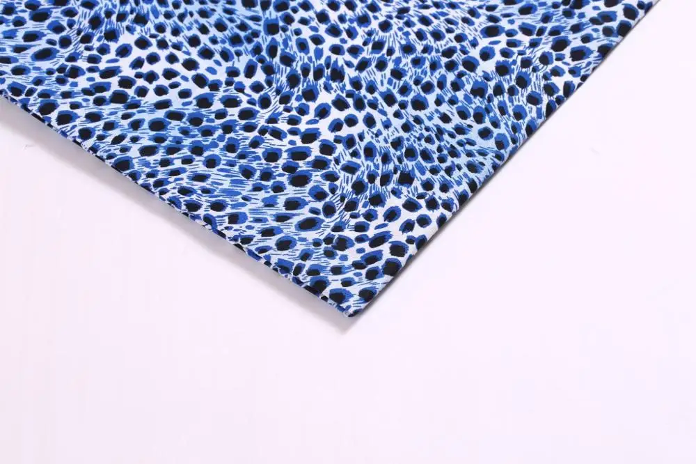 shaoxing winfar Textile Knitting Single Jersey Leopard Printed Polyester Spun 4 Way Stretch Fabric Suppliers in Shaoxing
