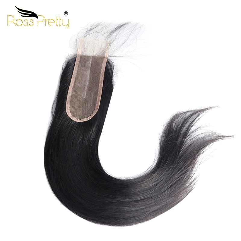 Ross Pretty Human Hair Best Price 14-20inch Bone Straight Hair With Closure Burmese Straight Hair 2x6 Closure