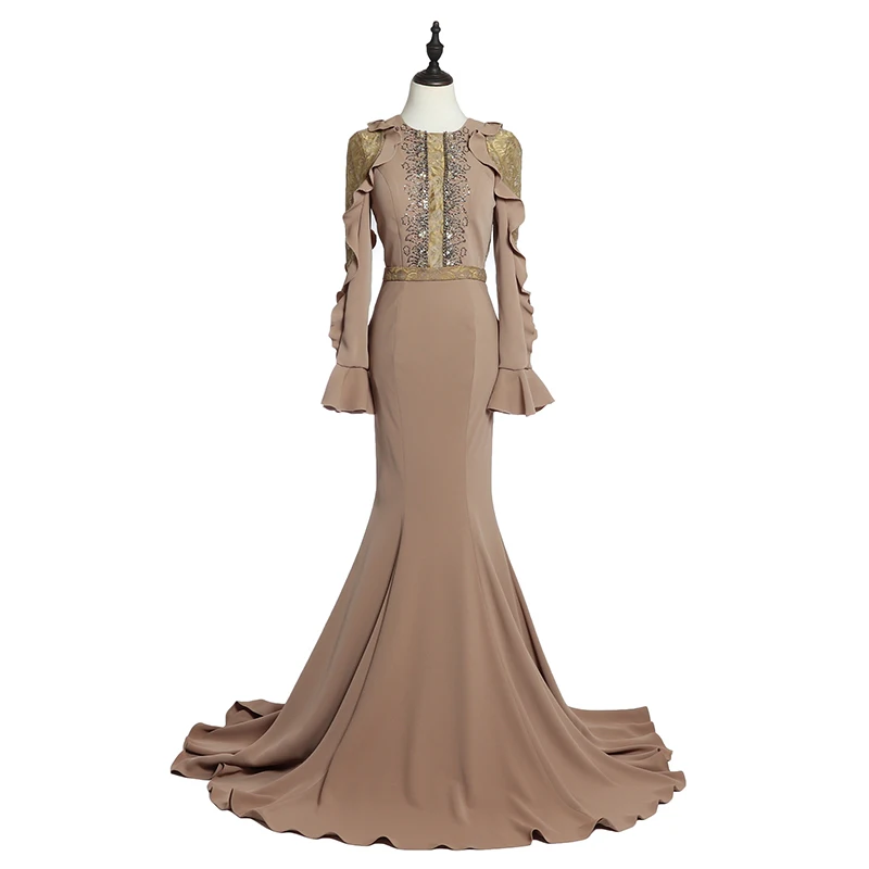 2019 Italian Design Chiffon Evening Mermaid Dresses From Dubai