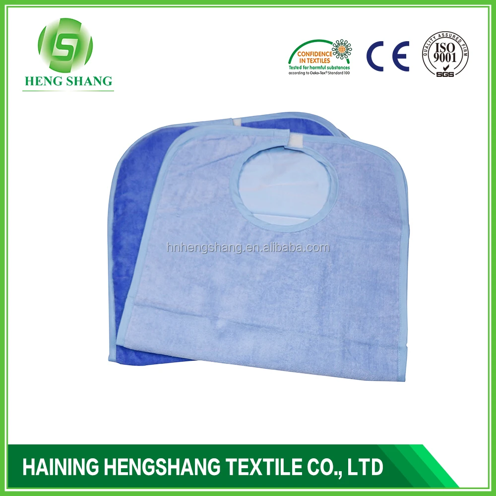 China Factory Repeatable Cleaning Bibs Adult Waterproof Adult Bib Washable
