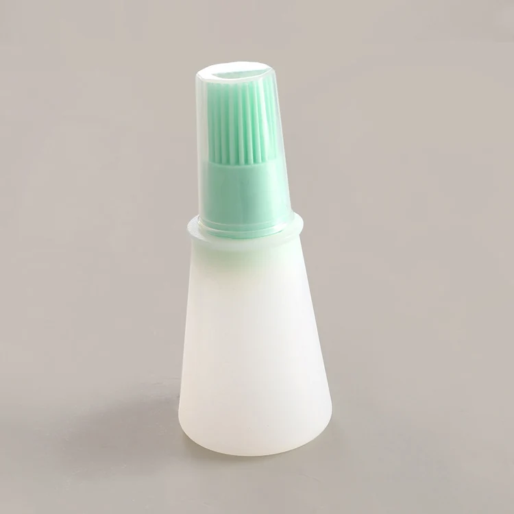 BBQ Tools Silicone Brush Oil Bottle BBQ Pastry Honey Sauce Bottle Brush with Lid