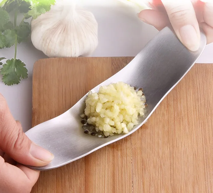 Stainless Steel Vegetable Dicer  Kitchen Tools Garlic Rocker Crusher Garlic Press