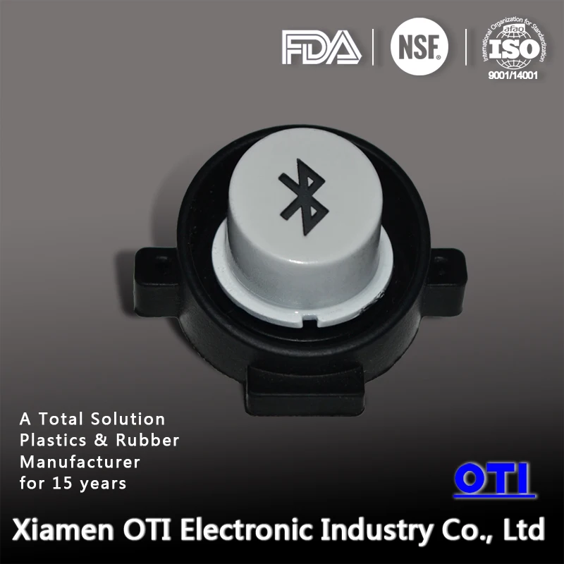 custom made silicone rubber single push button rubber keypad with carbon pill