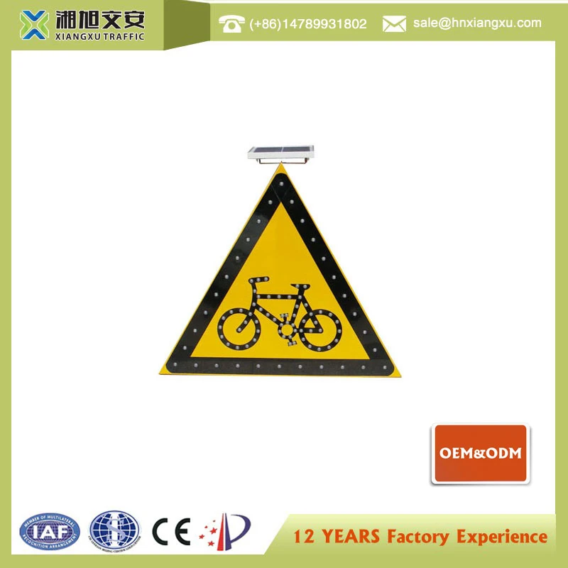 China shopping online reflective traffic aluminum signs led road safety flashing light