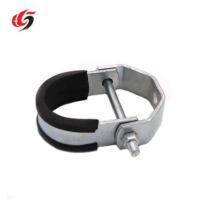 
China factory supply Steel Adjustable Rubber lined Clevis Hanger Pipe Clamps 