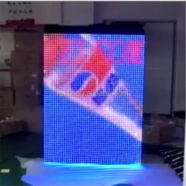 Concert stage full color video screen p25 mm programmable flexible led curtain display