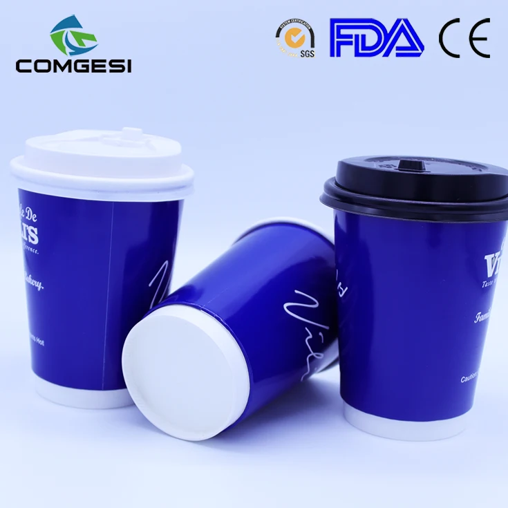 bio coffee insulated coffee Disposable custom logo kraft paper carton Hollow double layer takeaway paper coffee cup
