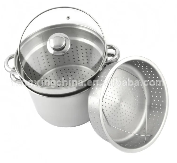 Stainless Steel Cuisine Pasta Stock Pot With Perforated Insert