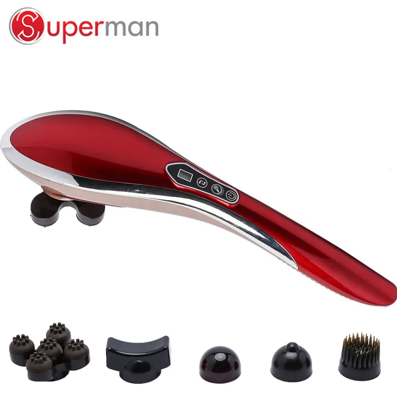 Новый дизайн, двухцветный Усовершенствованный беспроводной электрический массажный молоток, ручной массажер