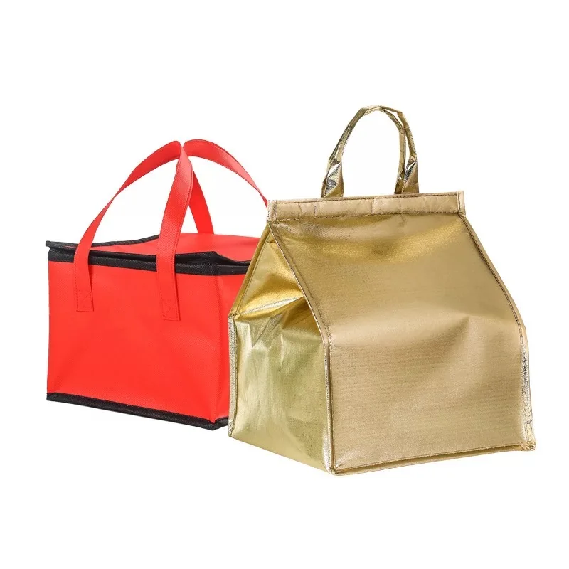 Non woven cooler bag disposable with handles portable cake cooler bag