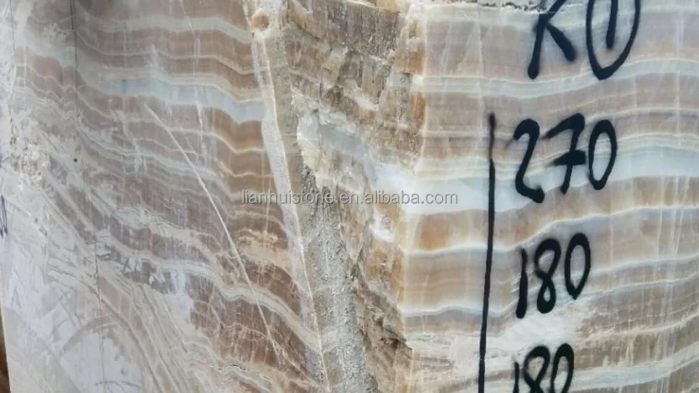 Quarry directly sell Iran yellow onyx block and High polished big slabs