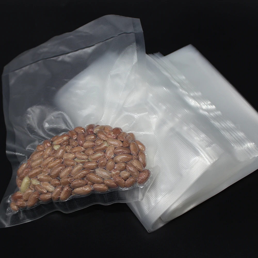 
Plastic food saver grade sealing nylon polythene embossed type vacuum sealer storage bags 