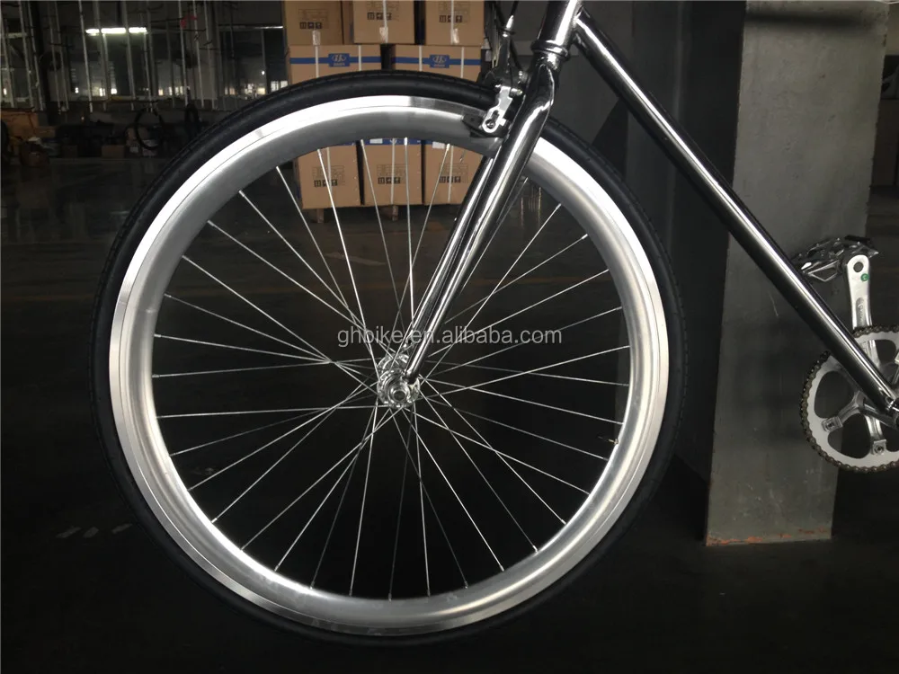 700C adult single speed chrome color Taiwan parts China factory wholesale  OEM mens racing fixie bike fixed gear bikes