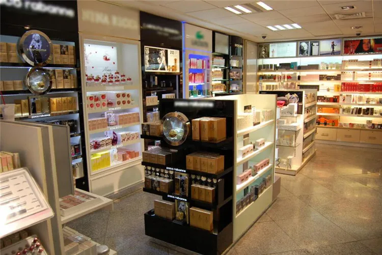 Modern Cosmetic Store Interior Decoration Display Furniture Makeup Cosmetic Display Stands Makeup