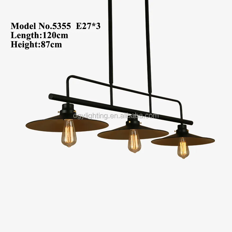2 3 Lights vintage industrial traditional kitchen dining room iron hanging lighting pendant lamp