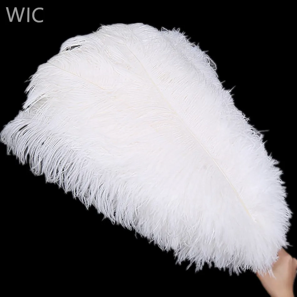 28-30in/70-75cm Ostrich Pluma Black Cheap Decoration Bleached White Ostrich Feathers