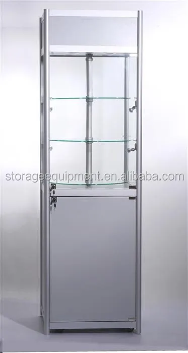 mobile shop display counter with glass sliding door