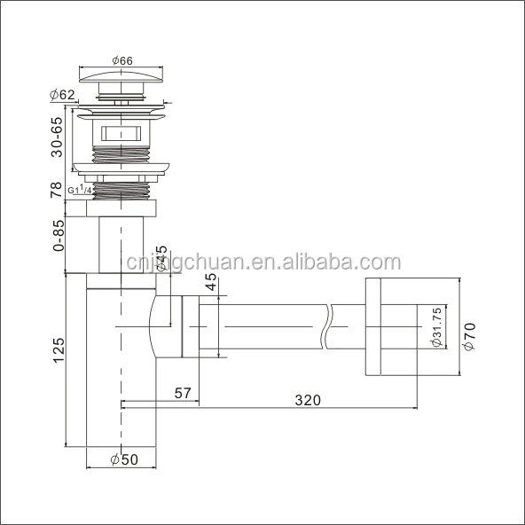 Red Copper P-Trap Old Style Solid Brass Wall Siphon Bottle Trap With Basin Pop Up Waste Plumbing Tube Factory Wholesale