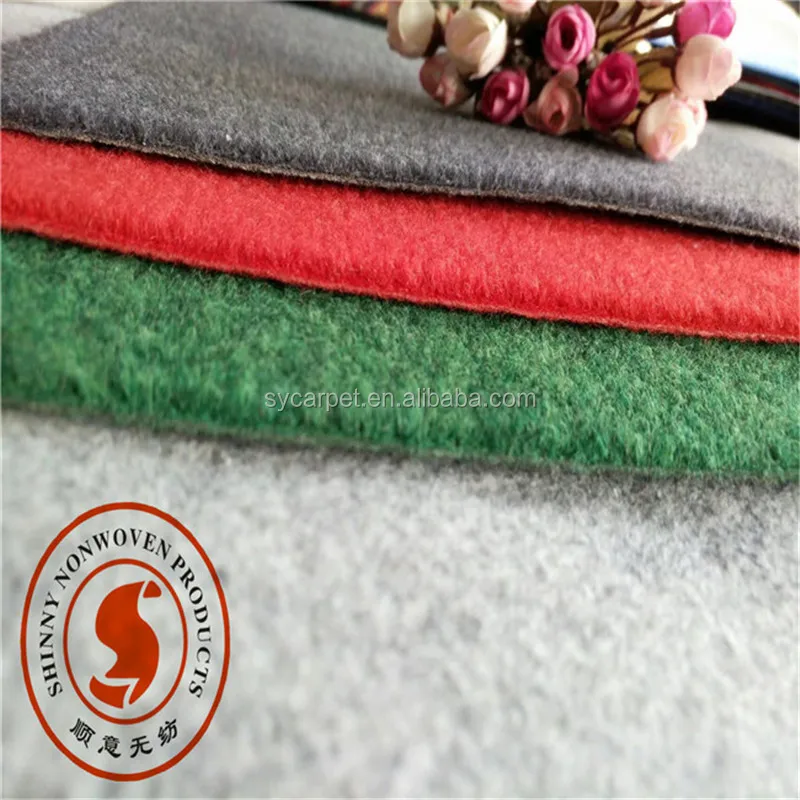 Hot sale non-woven needle felt velour jacquard 100% polyester carpet for event