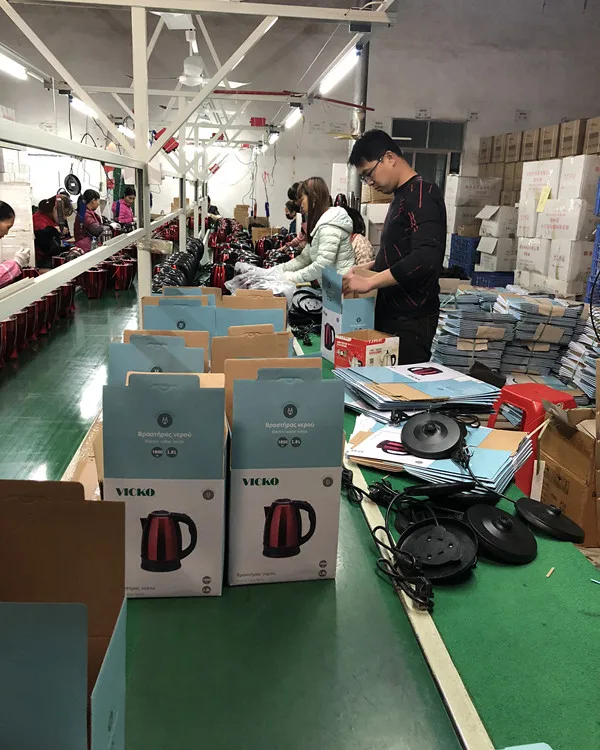 Wholesale Household Kitchen Appliances Inside Glass Lid Cover Stainless Steel Body Kettle Electric Water Tea Kettle