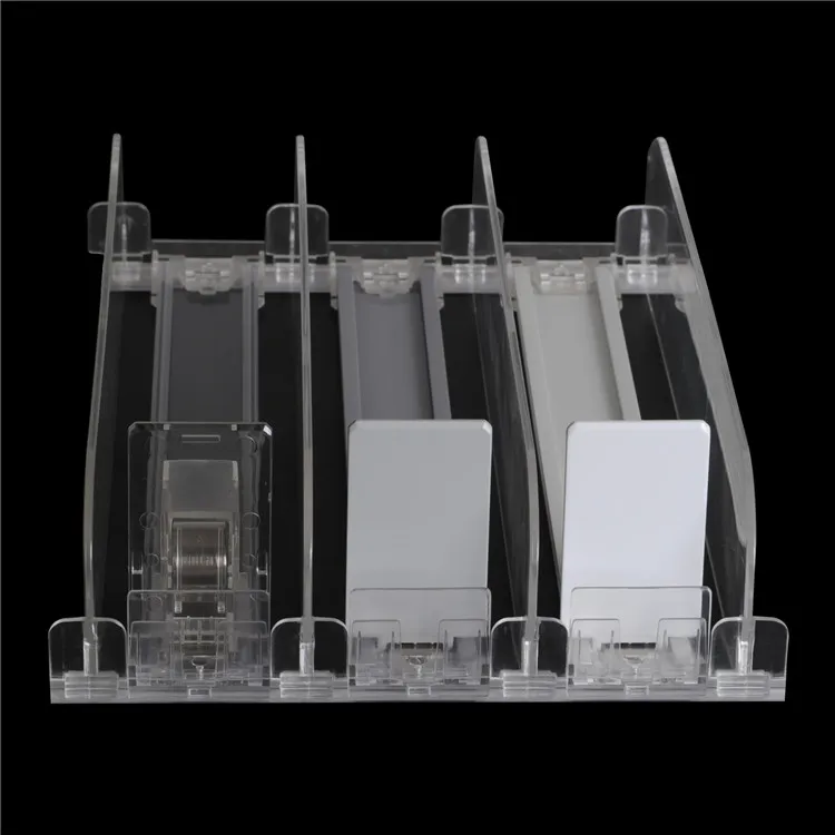 Plastic PC Material Divider Spring Loaded Shelf Pusher For Bottle Drinking Products