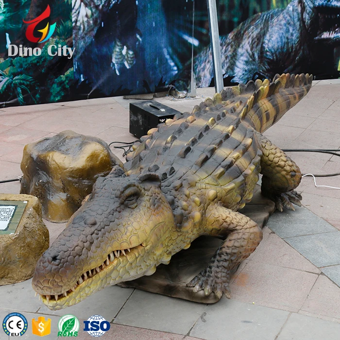 Waterproof Remote Control Life Size Animatronic Crocodile Animal
