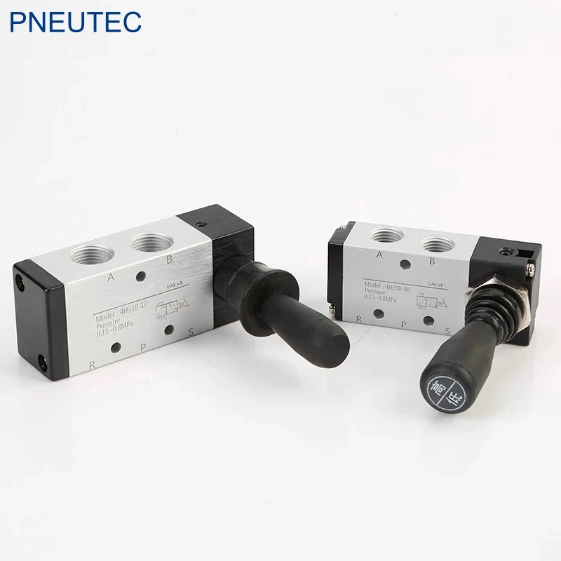 PNEUTEC 5 way 4H210-08 Port 1/4 BSP 4H210-06 1/8 BSP Manual control directional reset type Pneumatic hand pull valves